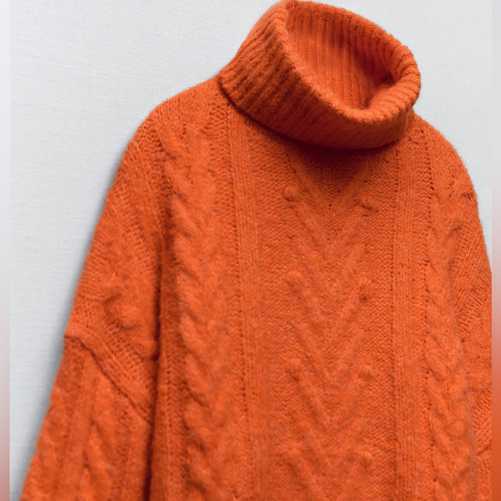 Zara knitted turtleneck sweter top cardigan - Picture 3 of 8